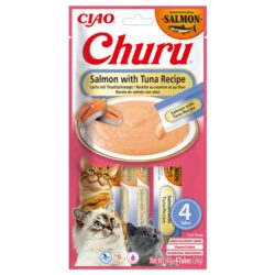 Churu Salmon snack líquido (4x14g) - Salmão com Atum