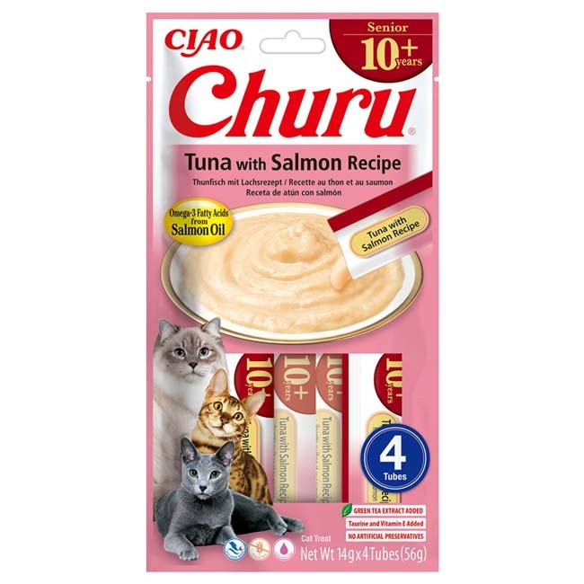 Churu Sénior snack líquido (4x14g) - Atum com Salmão