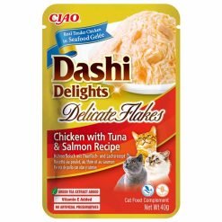 Dashi Delights Delicate Flakes alimento húmido em gelatina (40g) - Frango com Atum e Salmão