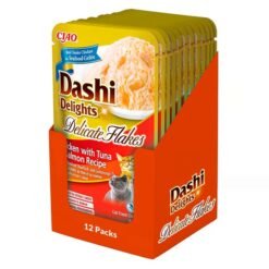 Dashi Delights Delicate Flakes alimento húmido em gelatina (40g) – Frango com Atum e Salmão