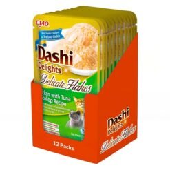 Dashi Delights Delicate Flakes alimento húmido em gelatina (40g) – Frango com Atum e Vieira