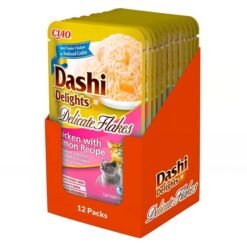Dashi Delights Delicate Flakes alimento húmido em gelatina (40g) – Frango com Salmão
