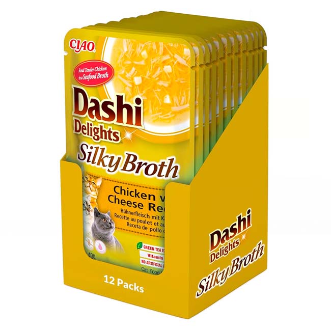 Dashi Delights Silky Broth alimento húmido em caldo (40g) - Frango com Queijo - Image 2