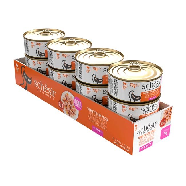 Schesir Complements alimento húmido em caldo (70g) - Atum com Abóbora - Image 4