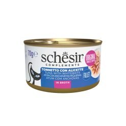 Schesir Complements alimento húmido em caldo (70g) – Atum com Anchovas