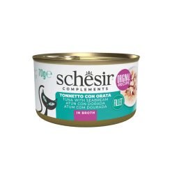 Schesir Complements alimento húmido em caldo (70g) – Atum com Dourada