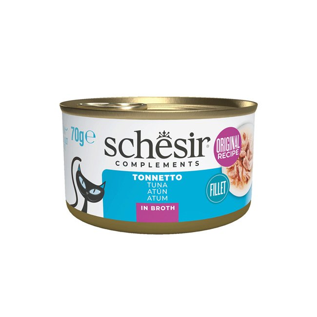 Schesir Complements alimento húmido em caldo (70g) – Atum
