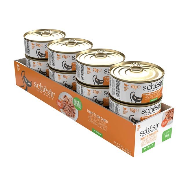 Schesir Complements alimento húmido em gelatina (70g) – Atum com Cenoura - Image 2