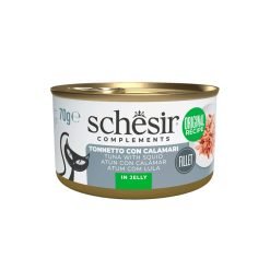 Schesir Complements alimento húmido em gelatina (70g) – Atum com Lulas