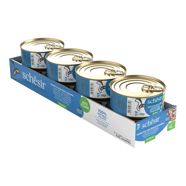 Schesir Complete alimento húmido em gelatina (140g) – Atum com Sardinhas - Image 4