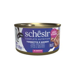 Schesir Complete alimento húmido em caldo (85g) - Atum com Bovino