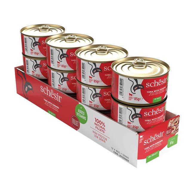 Schesir Complete alimento húmido em gelatina (85g) - Atum com Camarão - Image 4