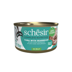 Schesir Complete alimento húmido em gelatina (85g) – Atum com Dourada
