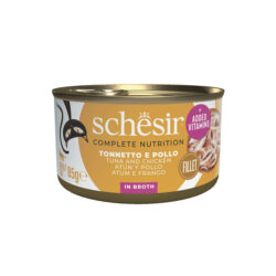 Schesir Complete alimento húmido em caldo (85g) - Atum e Frango