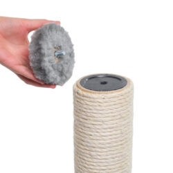 Arranhador BASIC ROUND de sisal com base redonda e bolinha - Image 3