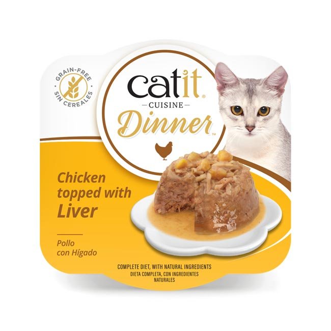 Catit Cuisine Dinner (75g) húmido completo - Frango com Fígado