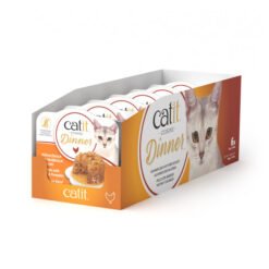 Catit Cuisine Dinner (75g) húmido completo – Frango com cobertura de Carne Bovina e Abóbora