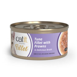 Catit Cuisine Fillet (75g) húmido completo em caldo - Atum com camarão