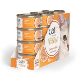 Catit Cuisine Fillet (75g) húmido completo em caldo – Frango