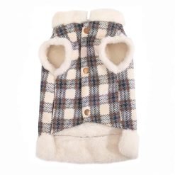 Alternative view of Casaco com forro polar e padrão invernal para gatos Sphynx