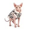 Casaco com forro polar e padrão invernal para gatos Sphynx