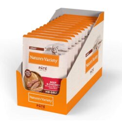 Nature’s Variety húmido em patê (70g) – Vaca e Frango