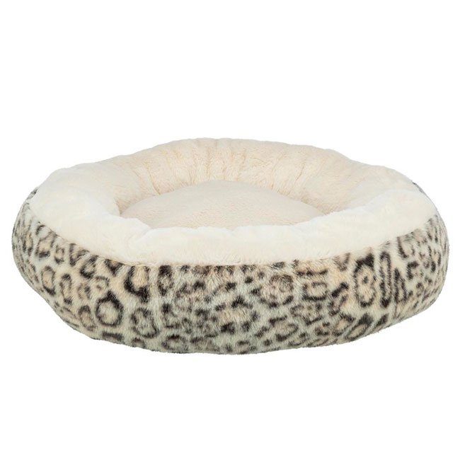 Cama LEO redonda com padrão leopardo (Trixie)