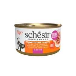 Schesir Complements alimento húmido em caldo (70g) - Atum com Cenouras