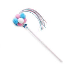 Cana com pompons e fitas