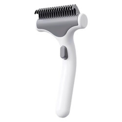 Escova tira-nós e desbastadora de pelo c/ botão de limpeza
