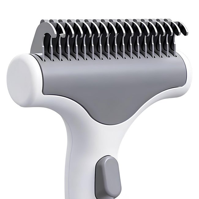 Escova tira-nós e desbastadora de pelo c/botão de limpeza - Image 2