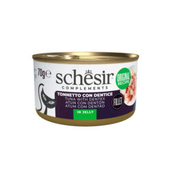 Schesir Complements alimento húmido em gelatina (70g) – Atum com Peixe Dentão